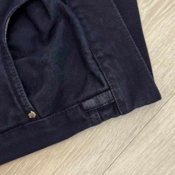 Vintage Versace Jeans Couture Straight Leg Navy Blue Jeans Pants - Size 38x32 - Picture 6 of 12